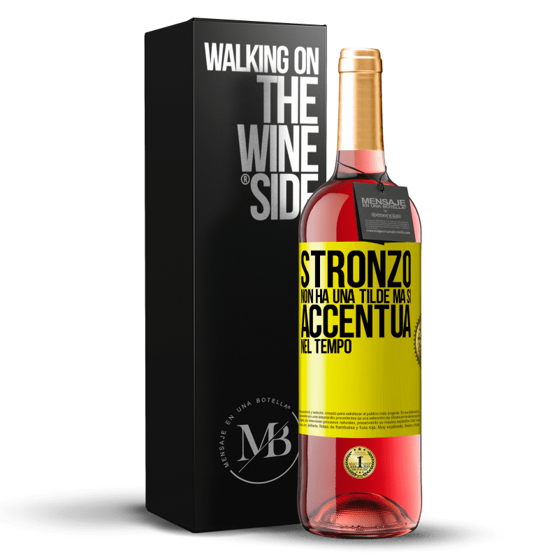 29,95 € Spedizione Gratuita | Vino rosato Edizione ROSÉ Stronzo non ha una tilde, ma si accentua nel tempo Etichetta Gialla. Etichetta personalizzabile Vino giovane Raccogliere 2023 Tempranillo