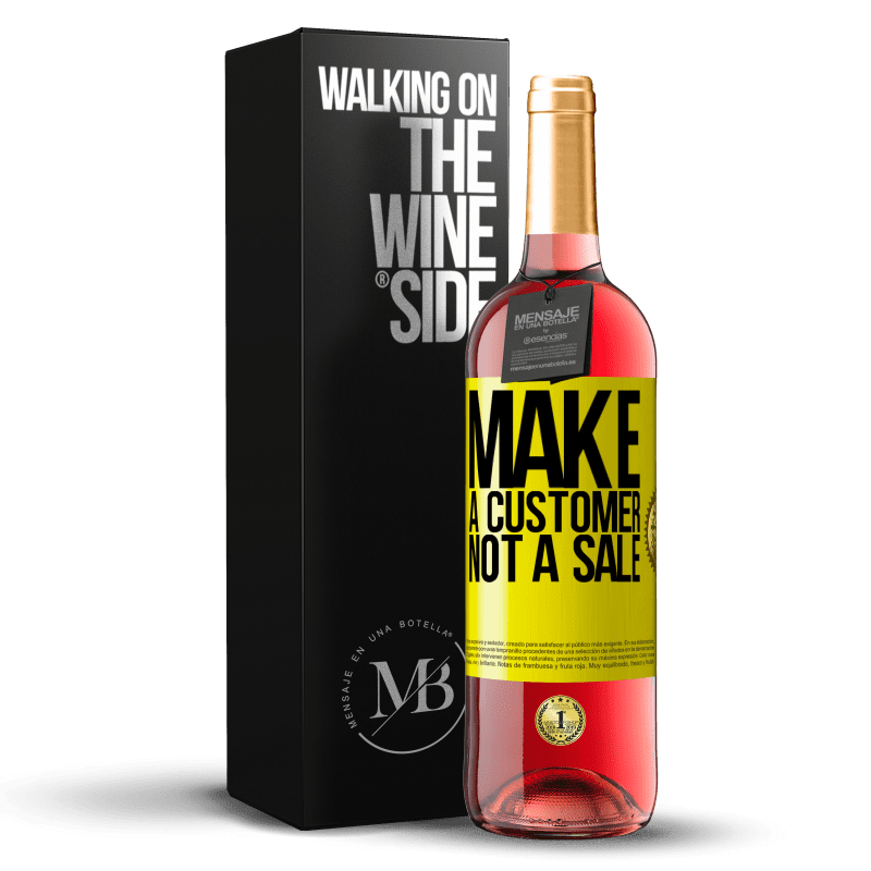 29,95 € Free Shipping | Rosé Wine ROSÉ Edition Make a customer, not a sale Yellow Label. Customizable label Young wine Harvest 2023 Tempranillo