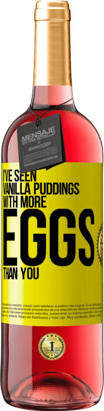 29,95 € | 桃红葡萄酒 ROSÉ版 我看过香草布丁比你多蛋 黄色标签. 可自定义的标签 青年酒 收成 2025 Tempranillo