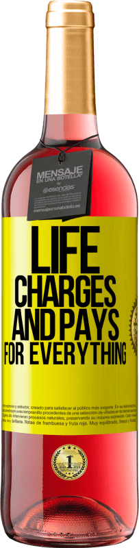 Free Shipping | Rosé Wine ROSÉ Edition Life charges and pays for everything Yellow Label. Customizable label Young wine Harvest 2023 Tempranillo