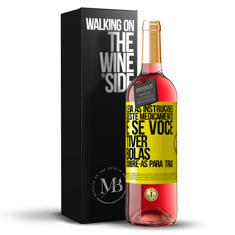 29,95 € Envio grátis | Vinho rosé Edição ROSÉ Leia as instruções deste medicamento e se você tiver bolas, dobre-as para trás Etiqueta Amarela. Etiqueta personalizável Vinho jovem Colheita 2024 Tempranillo