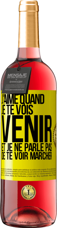 29,95 € | Vin rosé Édition ROSÉ J'aime quand je te vois venir et je ne parle pas de te voir marcher Étiquette Jaune. Étiquette personnalisable Vin jeune Récolte 2023 Tempranillo