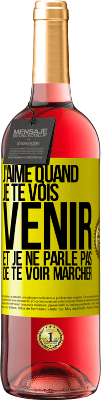 29,95 € Envoi gratuit | Vin rosé Édition ROSÉ J'aime quand je te vois venir et je ne parle pas de te voir marcher Étiquette Jaune. Étiquette personnalisable Vin jeune Récolte 2025 Tempranillo