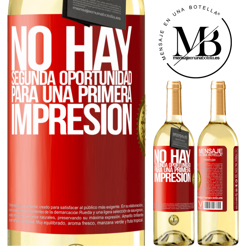 29,95 € Envoi gratuit | Vin blanc Édition WHITE Il n'y a pas de seconde chance pour une première impression Étiquette Rouge. Étiquette personnalisable Vin jeune Récolte 2022 Verdejo