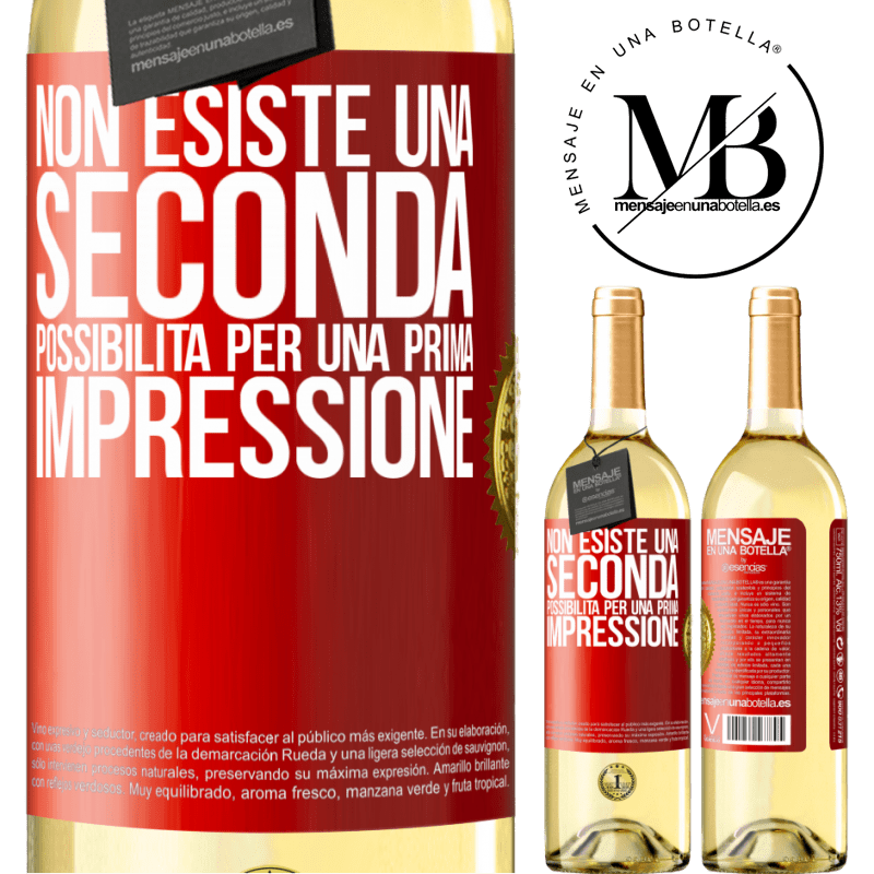 29,95 € Spedizione Gratuita | Vino bianco Edizione WHITE Non esiste una seconda possibilità per una prima impressione Etichetta Rossa. Etichetta personalizzabile Vino giovane Raccogliere 2024 Verdejo