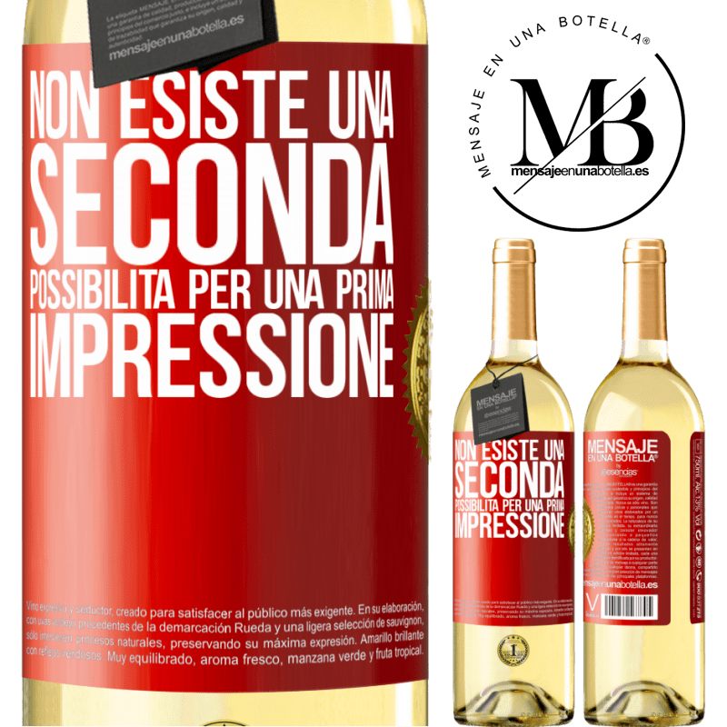 29,95 € Spedizione Gratuita | Vino bianco Edizione WHITE Non esiste una seconda possibilità per una prima impressione Etichetta Rossa. Etichetta personalizzabile Vino giovane Raccogliere 2025 Verdejo