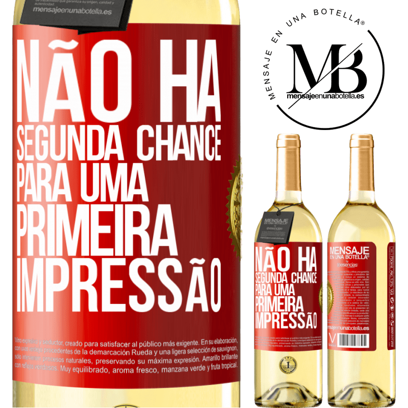 29,95 € Envio grátis | Vinho branco Edição WHITE Não há segunda chance para uma primeira impressão Etiqueta Vermelha. Etiqueta personalizável Vinho jovem Colheita 2024 Verdejo