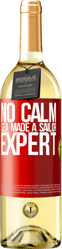 29,95 € | 白ワイン WHITEエディション 穏やかな海は船乗りの専門家を作りませんでした 赤いタグ. カスタマイズ可能なラベル 若いワイン 収穫 2023 Verdejo