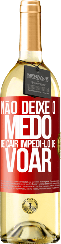 29,95 € | Vinho branco Edição WHITE Não deixe o medo de cair impedi-lo de voar Etiqueta Vermelha. Etiqueta personalizável Vinho jovem Colheita 2024 Verdejo