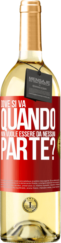 29,95 € Spedizione Gratuita | Vino bianco Edizione WHITE dove si va quando non vuole essere da nessuna parte? Etichetta Rossa. Etichetta personalizzabile Vino giovane Raccogliere 2024 Verdejo