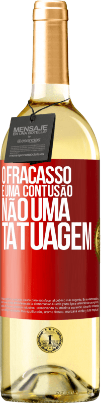 29,95 € | Vinho branco Edição WHITE O fracasso é uma contusão, não uma tatuagem Etiqueta Vermelha. Etiqueta personalizável Vinho jovem Colheita 2024 Verdejo