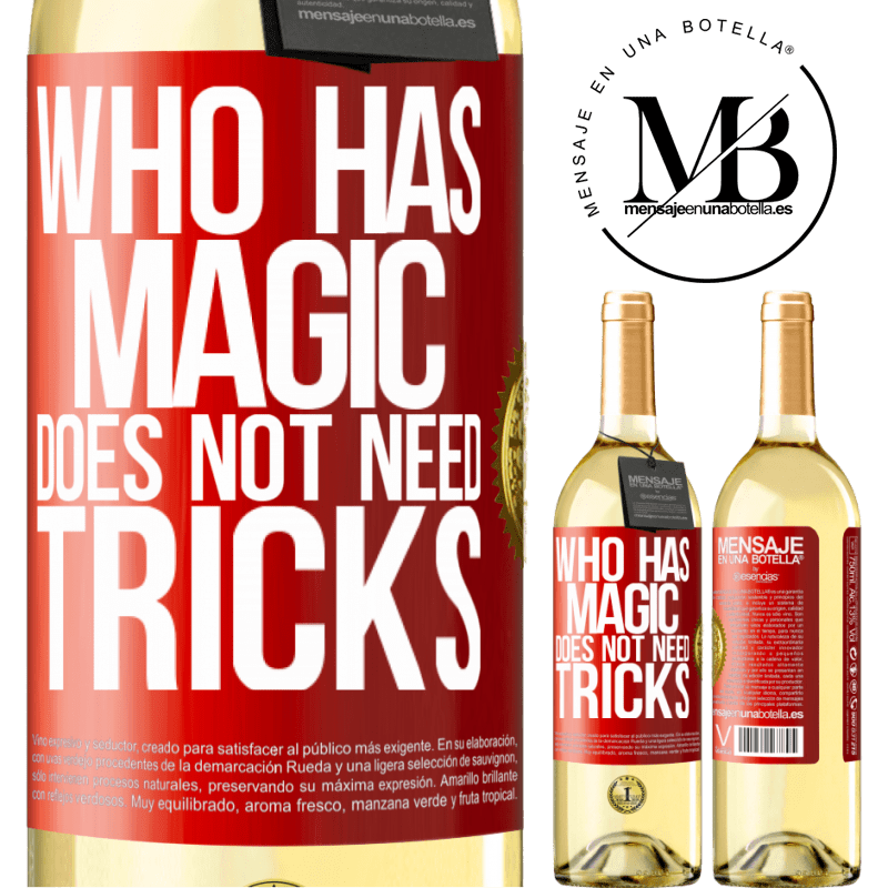 29,95 € Free Shipping | White Wine WHITE Edition Who has magic does not need tricks Red Label. Customizable label Young wine Harvest 2025 Verdejo