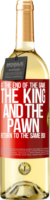 29,95 € | White Wine WHITE Edition At the end of the game, the king and the pawn return to the same box Red Label. Customizable label Young wine Harvest 2023 Verdejo