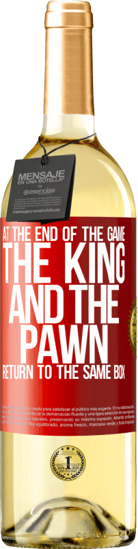 29,95 € | White Wine WHITE Edition At the end of the game, the king and the pawn return to the same box Red Label. Customizable label Young wine Harvest 2024 Verdejo