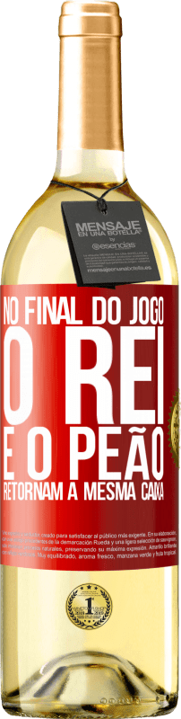 29,95 € Envio grátis | Vinho branco Edição WHITE No final do jogo, o rei e o peão retornam à mesma caixa Etiqueta Vermelha. Etiqueta personalizável Vinho jovem Colheita 2025 Verdejo