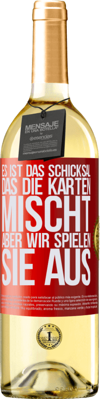 29,95 € | Weißwein WHITE Ausgabe Das Schicksal mischt die Karten, und wir spielen. Rote Markierung. Anpassbares Etikett Junger Wein Ernte 2023 Verdejo