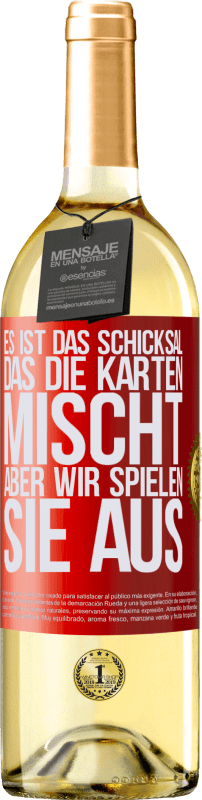 29,95 € | Weißwein WHITE Ausgabe Das Schicksal mischt die Karten, und wir spielen. Rote Markierung. Anpassbares Etikett Junger Wein Ernte 2024 Verdejo