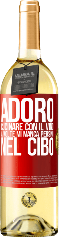 29,95 € | Vino bianco Edizione WHITE Adoro cucinare con il vino. A volte mi manca persino nel cibo Etichetta Rossa. Etichetta personalizzabile Vino giovane Raccogliere 2024 Verdejo