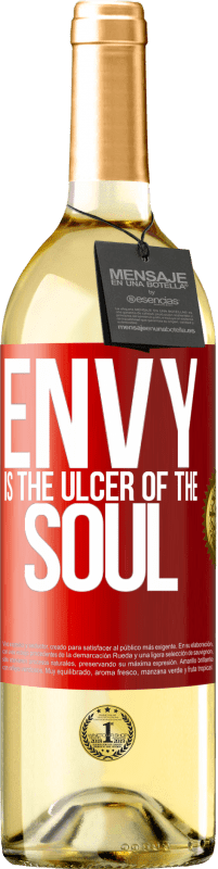 29,95 € | White Wine WHITE Edition Envy is the ulcer of the soul Red Label. Customizable label Young wine Harvest 2023 Verdejo