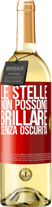 29,95 € Spedizione Gratuita | Vino bianco Edizione WHITE Le stelle non possono brillare senza oscurità Etichetta Rossa. Etichetta personalizzabile Vino giovane Raccogliere 2025 Verdejo