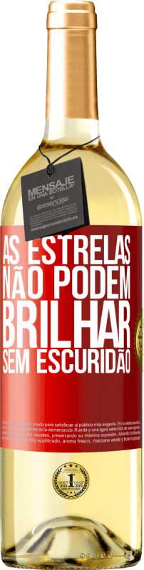 29,95 € | Vinho branco Edição WHITE As estrelas não podem brilhar sem escuridão Etiqueta Vermelha. Etiqueta personalizável Vinho jovem Colheita 2024 Verdejo