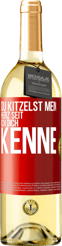 29,95 € | Weißwein WHITE Ausgabe Du kitzelst mein Herz seit ich dich kenne Rote Markierung. Anpassbares Etikett Junger Wein Ernte 2024 Verdejo