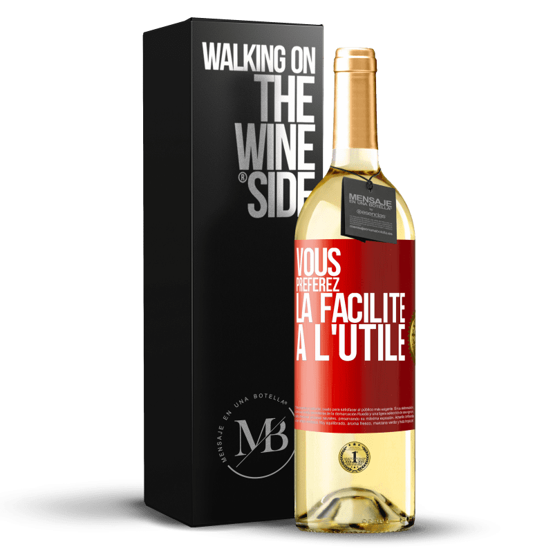 29,95 € Envoi gratuit | Vin blanc Édition WHITE Vous préférez la facilité à l'utile Étiquette Rouge. Étiquette personnalisable Vin jeune Récolte 2024 Verdejo