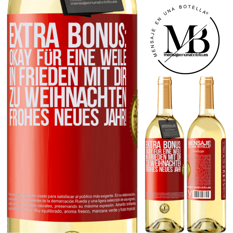 29,95 € Kostenloser Versand | Weißwein WHITE Ausgabe Extra Bonus: gültig für eine Weile Frieden mit deinen Lieben zu Weihnachten. Frohes neues Jahr! Rote Markierung. Anpassbares Etikett Junger Wein Ernte 2024 Verdejo