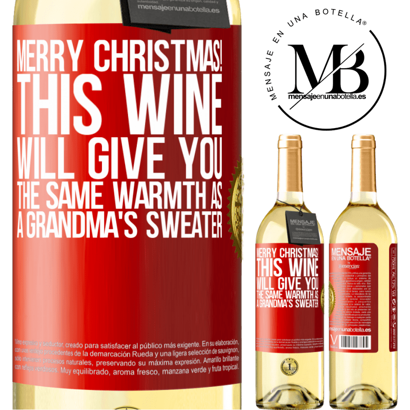 29,95 € Free Shipping | White Wine WHITE Edition Merry Christmas! This wine will give you the same warmth as a grandma's sweater Red Label. Customizable label Young wine Harvest 2023 Verdejo