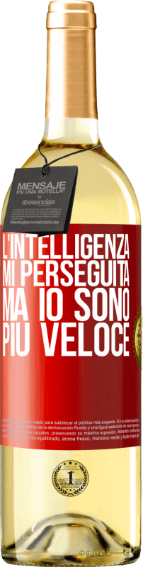 29,95 € | Vino bianco Edizione WHITE L'intelligenza mi perseguita, ma io sono più veloce Etichetta Rossa. Etichetta personalizzabile Vino giovane Raccogliere 2024 Verdejo