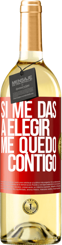 29,95 € | Vino Blanco Edición WHITE Si me das a elegir, me quedo contigo Etiqueta Roja. Etiqueta personalizable Vino joven Cosecha 2025 Verdejo