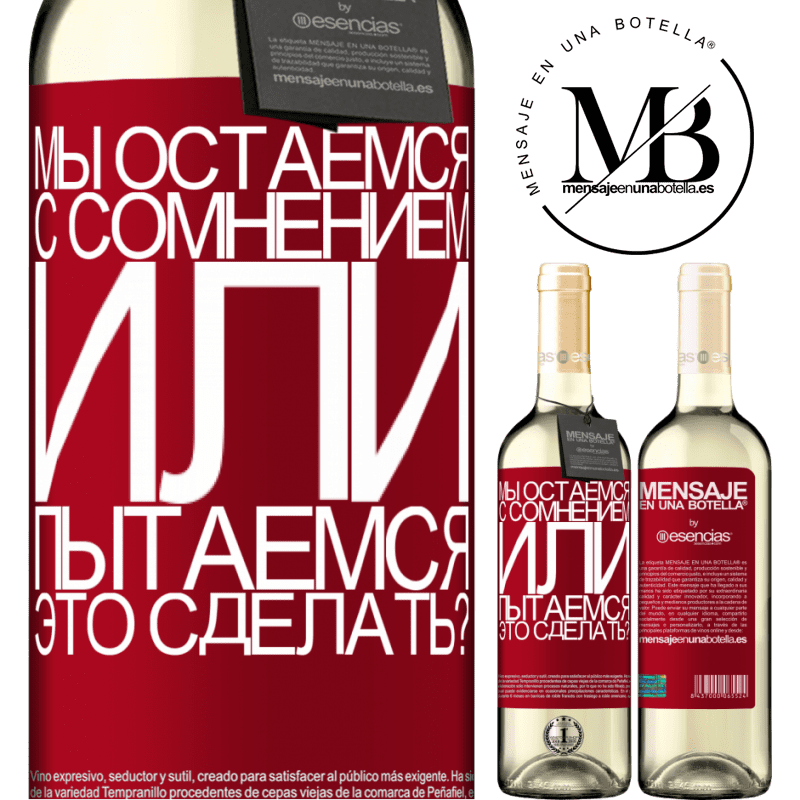 «Мы остаемся с сомнением или пытаемся это сделать?» Издание WHITE