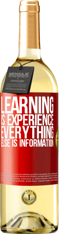 29,95 € | Белое вино Издание WHITE Обучение это опыт. Все остальное информация Красная метка. Настраиваемая этикетка Молодое вино Урожай 2025 Verdejo