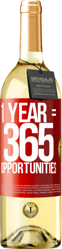 29,95 € | Vino bianco Edizione WHITE 1 year 365 opportunities Etichetta Rossa. Etichetta personalizzabile Vino giovane Raccogliere 2025 Verdejo