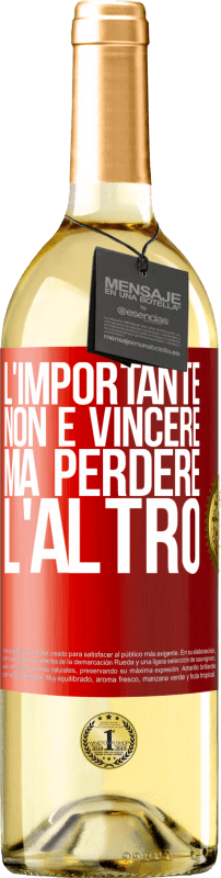 29,95 € | Vino bianco Edizione WHITE L'importante non è vincere, ma perdere l'altro Etichetta Rossa. Etichetta personalizzabile Vino giovane Raccogliere 2024 Verdejo