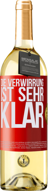 29,95 € | Weißwein WHITE Ausgabe Die Verwirrung ist sehr klar Rote Markierung. Anpassbares Etikett Junger Wein Ernte 2025 Verdejo