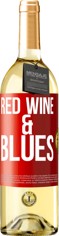 29,95 € Envio grátis | Vinho branco Edição WHITE Red wine & Blues Etiqueta Vermelha. Etiqueta personalizável Vinho jovem Colheita 2023 Verdejo