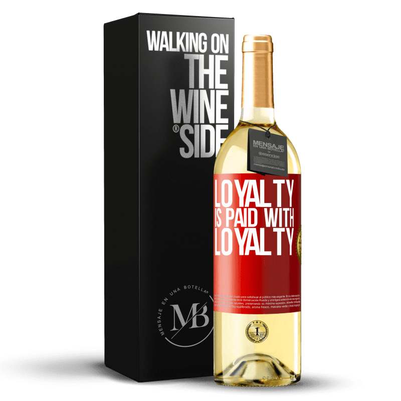 29,95 € Free Shipping | White Wine WHITE Edition Loyalty is paid with loyalty Red Label. Customizable label Young wine Harvest 2022 Verdejo