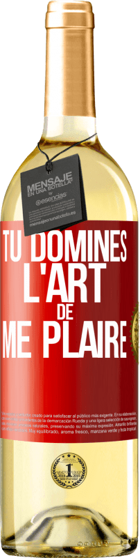 29,95 € Envoi gratuit | Vin blanc Édition WHITE Tu domines l'art de me plaire Étiquette Rouge. Étiquette personnalisable Vin jeune Récolte 2023 Verdejo