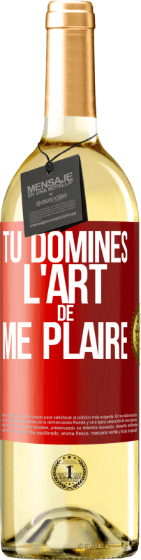 29,95 € | Vin blanc Édition WHITE Tu domines l'art de me plaire Étiquette Rouge. Étiquette personnalisable Vin jeune Récolte 2025 Verdejo
