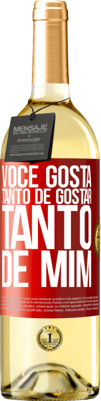 29,95 € | Vinho branco Edição WHITE Você gosta tanto de gostar tanto de mim Etiqueta Vermelha. Etiqueta personalizável Vinho jovem Colheita 2025 Verdejo