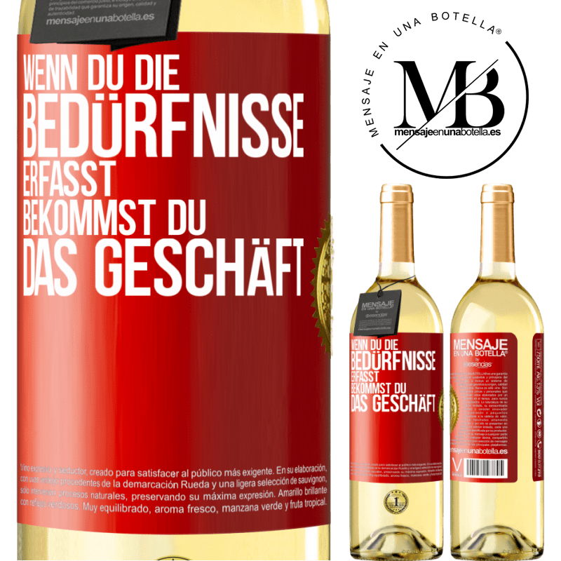 29,95 € Kostenloser Versand | Weißwein WHITE Ausgabe Wenn du die Bedürfnisse erfasst, bekommst du das Geschäft Rote Markierung. Anpassbares Etikett Junger Wein Ernte 2023 Verdejo