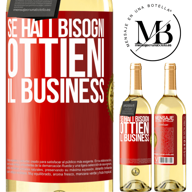 29,95 € Spedizione Gratuita | Vino bianco Edizione WHITE Se hai i bisogni, ottieni il business Etichetta Rossa. Etichetta personalizzabile Vino giovane Raccogliere 2023 Verdejo