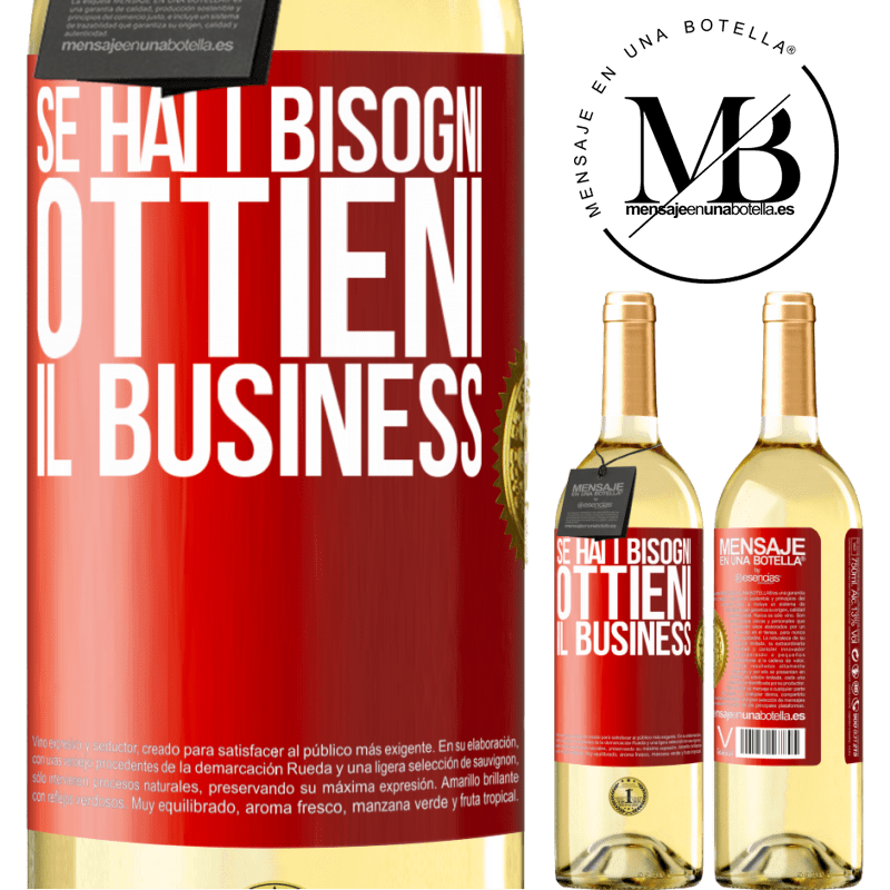 29,95 € Spedizione Gratuita | Vino bianco Edizione WHITE Se hai i bisogni, ottieni il business Etichetta Rossa. Etichetta personalizzabile Vino giovane Raccogliere 2025 Verdejo