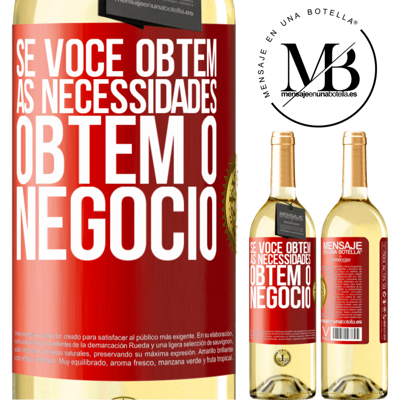 29,95 € Envio grátis | Vinho branco Edição WHITE Se você obtém as necessidades, obtém o negócio Etiqueta Vermelha. Etiqueta personalizável Vinho jovem Colheita 2023 Verdejo