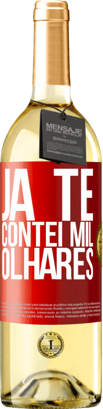 29,95 € | Vinho branco Edição WHITE Já te contei mil olhares Etiqueta Vermelha. Etiqueta personalizável Vinho jovem Colheita 2025 Verdejo