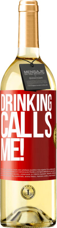 29,95 € Free Shipping | White Wine WHITE Edition drinking calls me! Red Label. Customizable label Young wine Harvest 2025 Verdejo