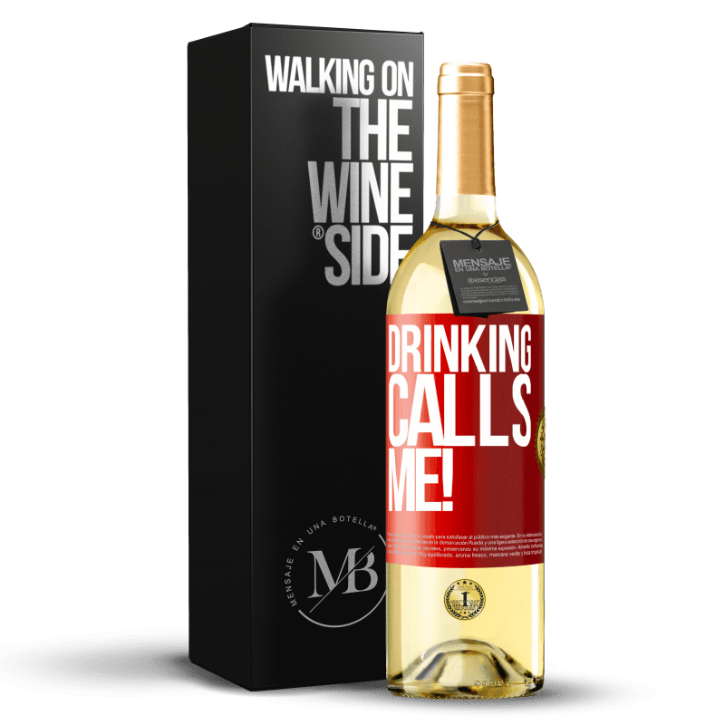 29,95 € Free Shipping | White Wine WHITE Edition drinking calls me! Red Label. Customizable label Young wine Harvest 2023 Verdejo