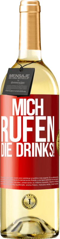 29,95 € Kostenloser Versand | Weißwein WHITE Ausgabe Mich rufen die Drinks! Rote Markierung. Anpassbares Etikett Junger Wein Ernte 2024 Verdejo