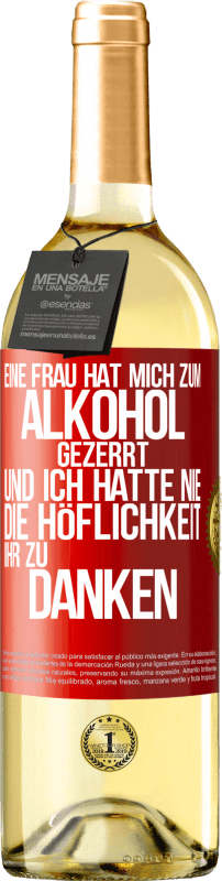 «Eine Frau hat mich zum Alkohol gezerrt .. Und ich hatte nie die Höflichkeit, ihr zu danken» WHITE Ausgabe